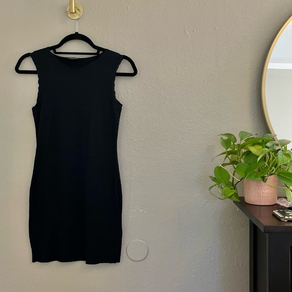 Topshop Soft Crinkle Bodycon Mini Tank Dress